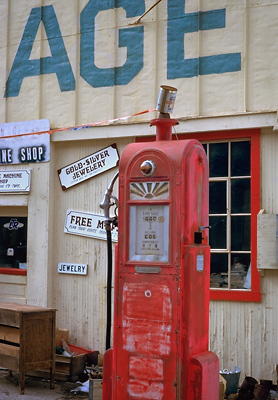 Gas Pump, Goldfield, 1990. Goldfield, Nevada. Color Photograph