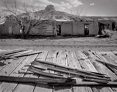 Porch, Heller House, Cabezon, New Mexico. Limited edition black and white photograph