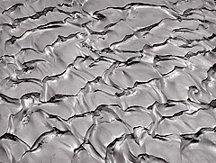 Mud Patterns, Utah. Black and white photograph