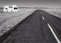 Open Road, Near Valentine, Texas. Limited edition black and white photograph