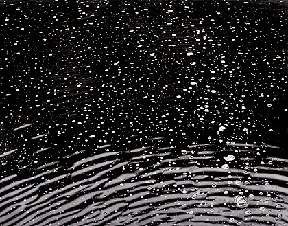 Pool and Foam, Zion National Park, Utah. Black and white photograph
