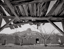 Porch and Balcony, Heller House, Cabezon, New Mexic. Limited edition black and white photographo